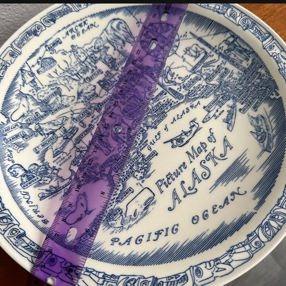 Vintage Picture Map of Alaska Plate Antique Home Decor Wall Decor - Picture 4 of 4